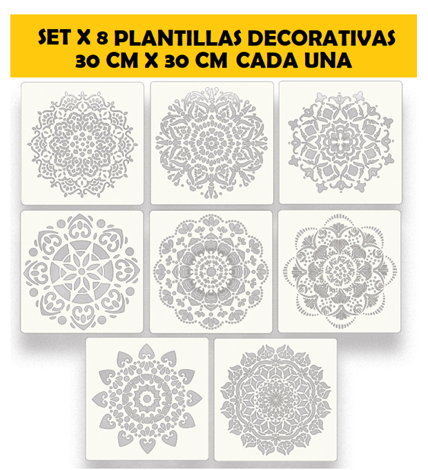 PLANTILLA DECORATIVA X8